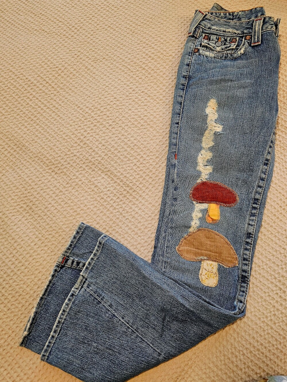 TRUE RELIGION ASHBURY PATCHWORK JEANS – SIZE 29 | RARE Y2K BOHO - Picture 9 of 12